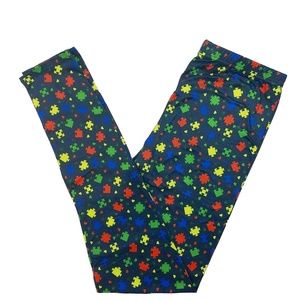 Custom Design Love U To Pieces Autism Leggings